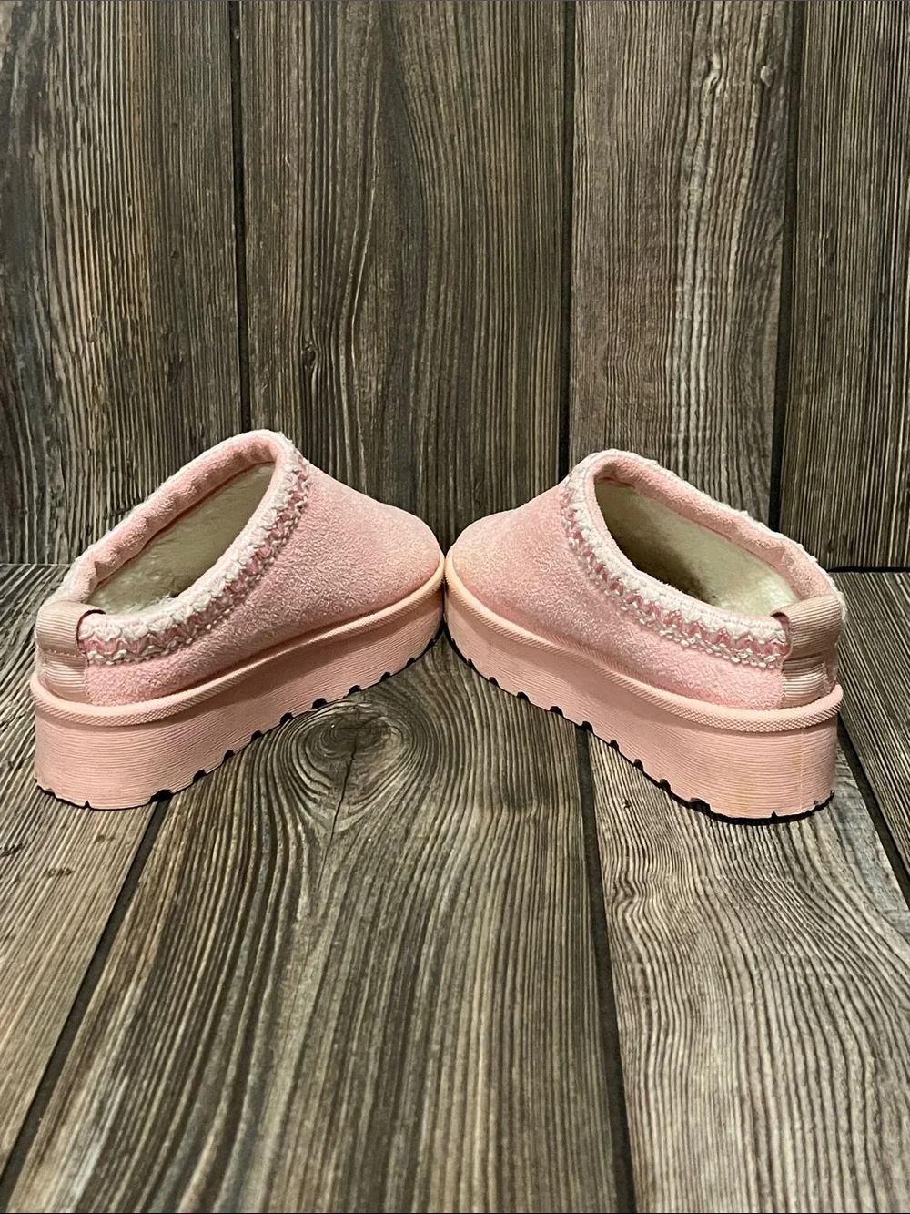 Link Kids Blush Pink Plush Slip-Ons